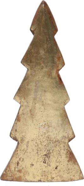 Dekor pemë për Krishtlindje, dru mango, ngjyrë ari, 14x3x30cm Dekor pemë për Krishtlindje, dru mango, ngjyrë ari, 14x3x30cm