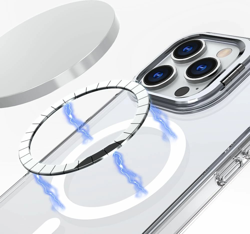 Mbështjellës Tech-Protect MagStand MagSafe për iPhone 16 Pro, Transparent