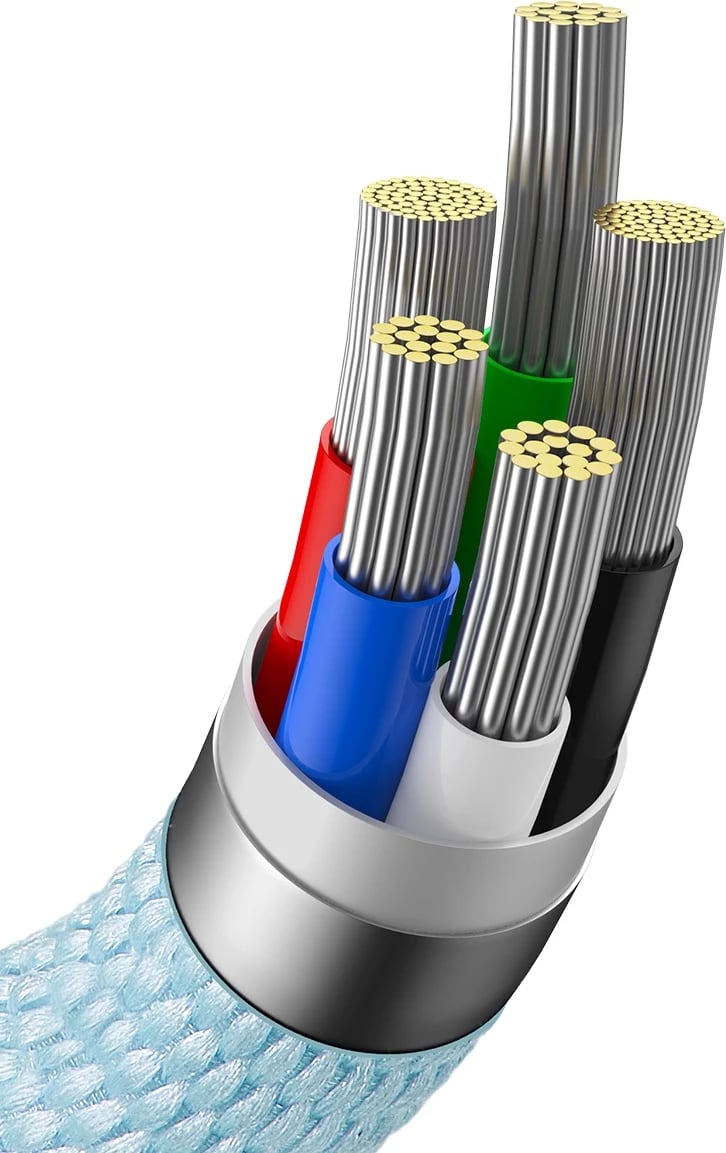 Kabllo Baseus Crystal Shine, USB-C në Lightning, 1.2m, 20W, Kaltër