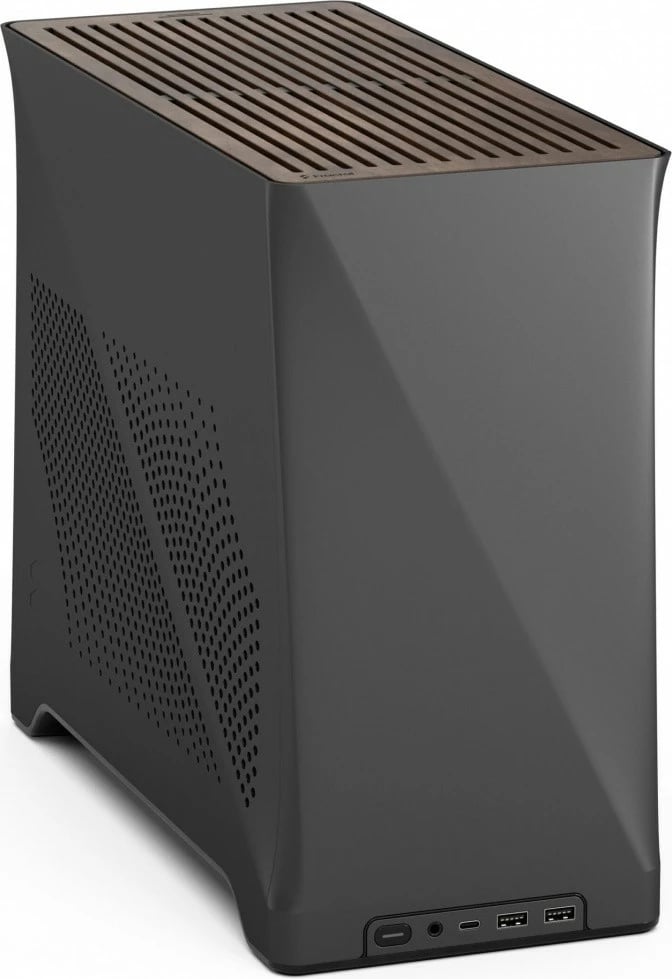 Kasë Fractal Design Era 2, Small Form Factor, ITX, Charcoal, panel druri