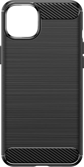 Mbështjellës Hurtel Carbon Case për iPhone 15 Plus, TPU, i zi