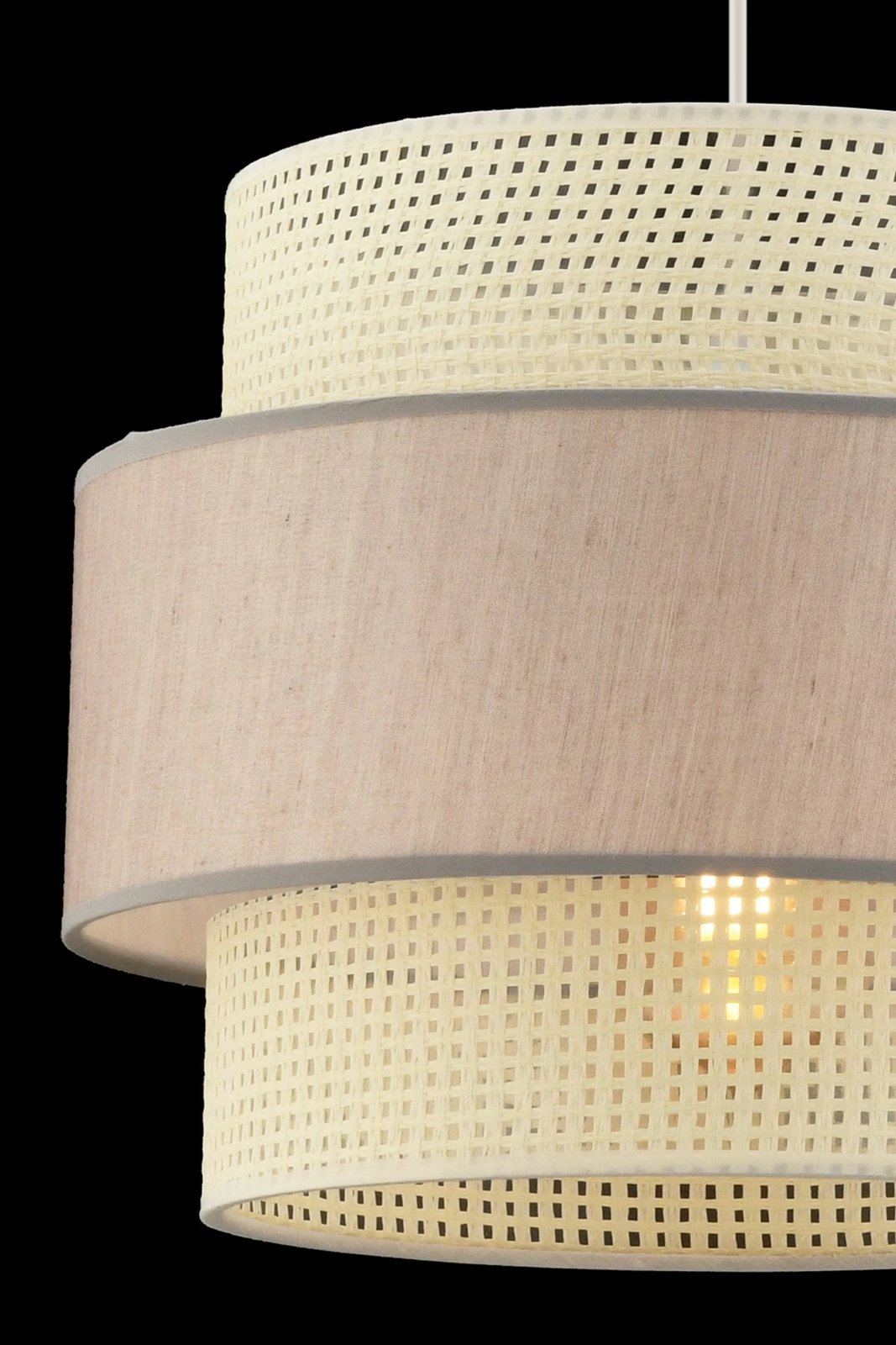 Llambë tavani Opviq, model Cascade, e bardhë dhe bezhë Llambë tavani Opviq, model Cascade, e bardhë dhe bezhë