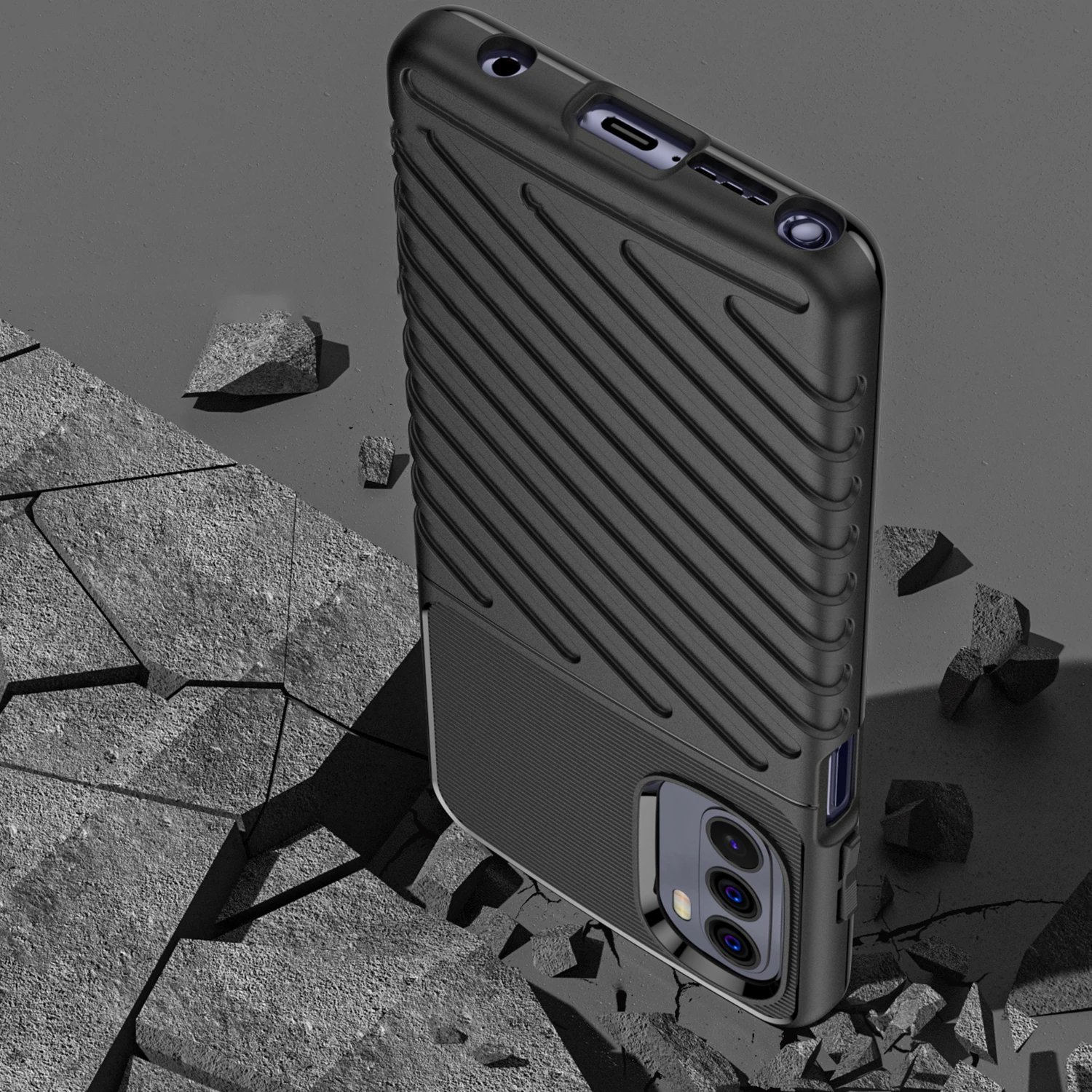 Mbështjellës Hurtel Thunder Case për Motorola Moto G Stylus 5G 2022, i zi