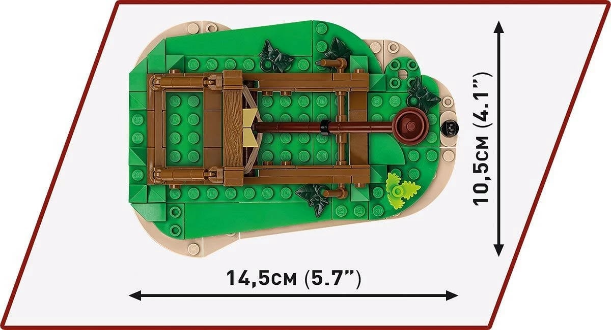 Set lodrash ndërtimi Cobi Klocki Imperium Romanum Blocks Katapult Onager, 173 blloqe, me figurë legjionari