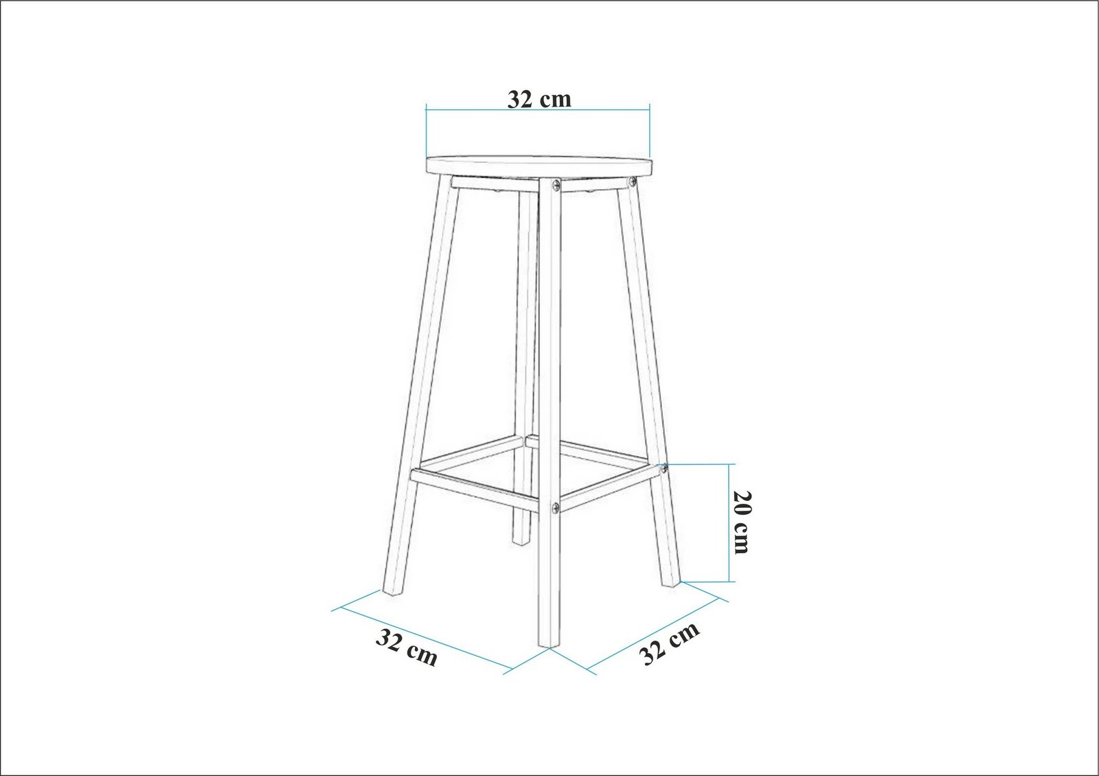 Karrige për bar Hanah Home, Mora - Karina, e bardhë