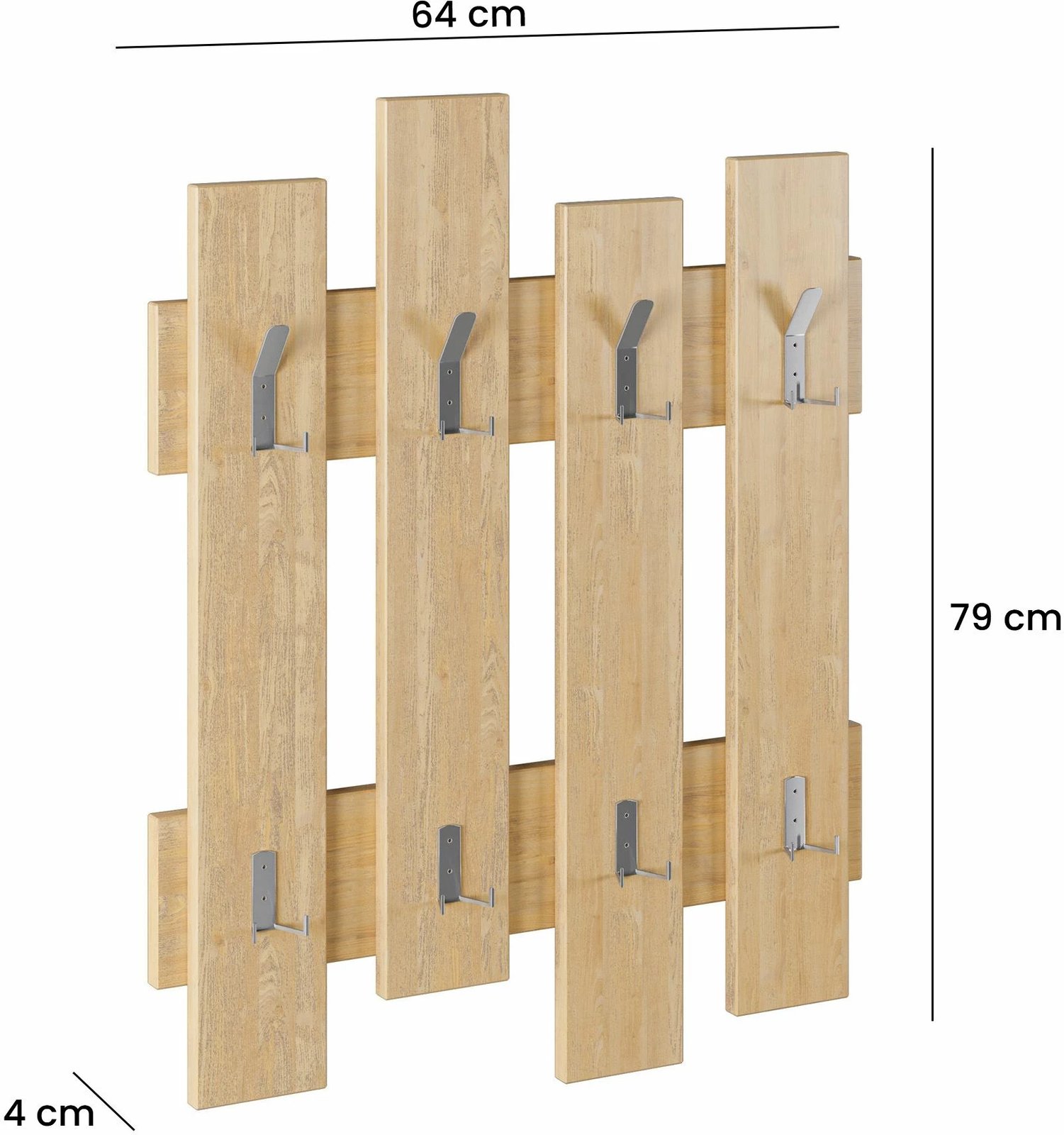 Varëse muri Skye Decor, model valë, ngjyrë lisi