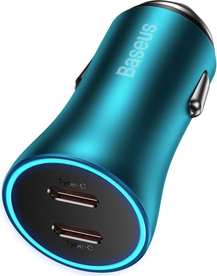 Karikues veture Baseus Golden Contactor Pro, 2x USB-C, 40W, Blu