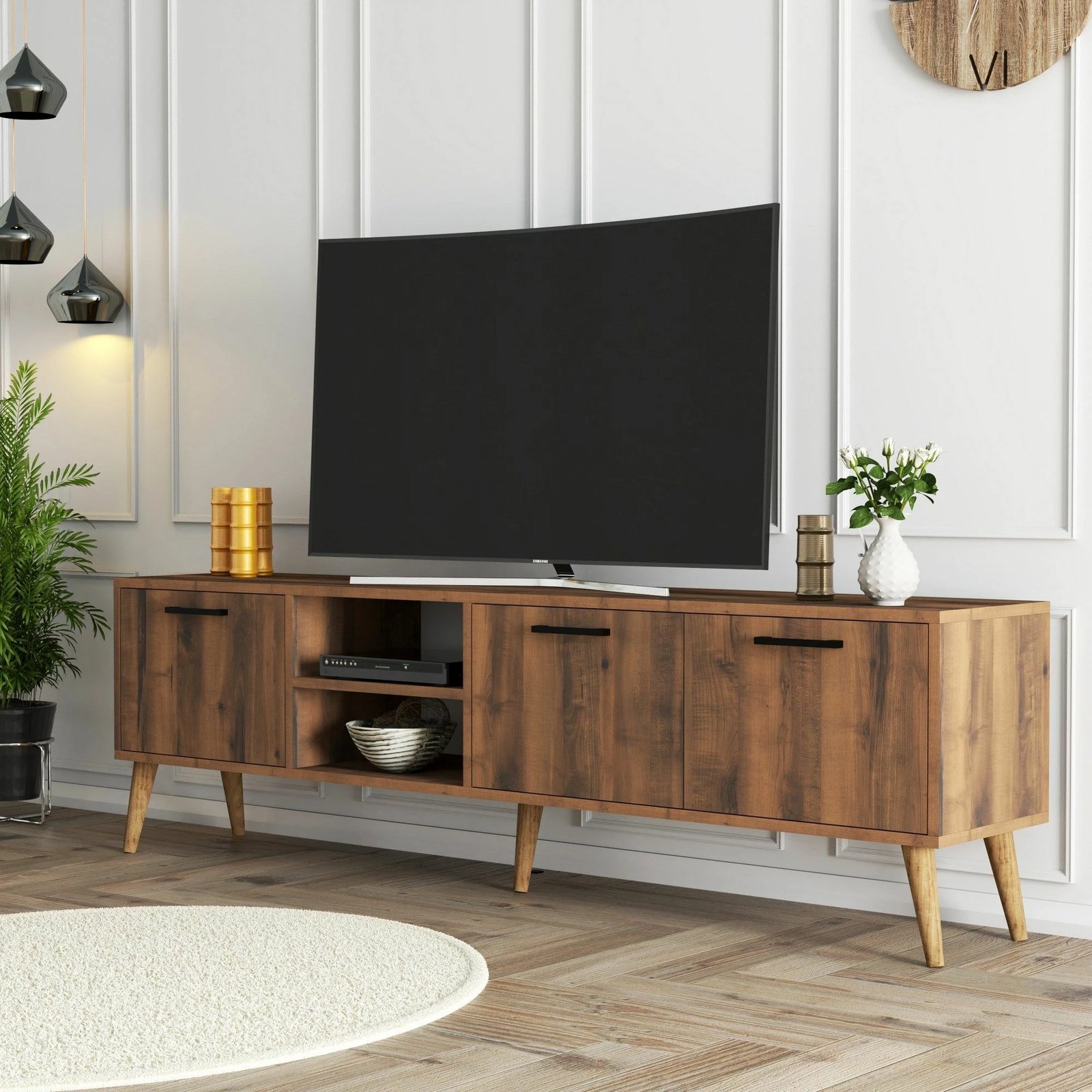 Komodë TV Exxen, ngjyrë arre, 180x53x35cm Komodë TV Exxen, ngjyrë arre, 180x53x35cm