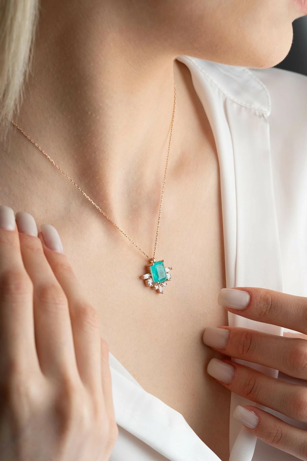 Varëse argjendi Jumeon, ngjyrë rozë e artë dhe turquoise, NRZ999348 Varëse argjendi Jumeon, ngjyrë rozë e artë dhe turquoise, NRZ999348
