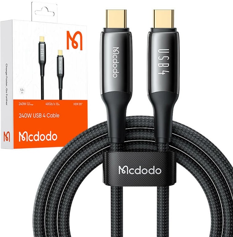 Kabllo USB-C në USB-C Mcdodo CA-2990, 1.2m, 240W, e zezë
