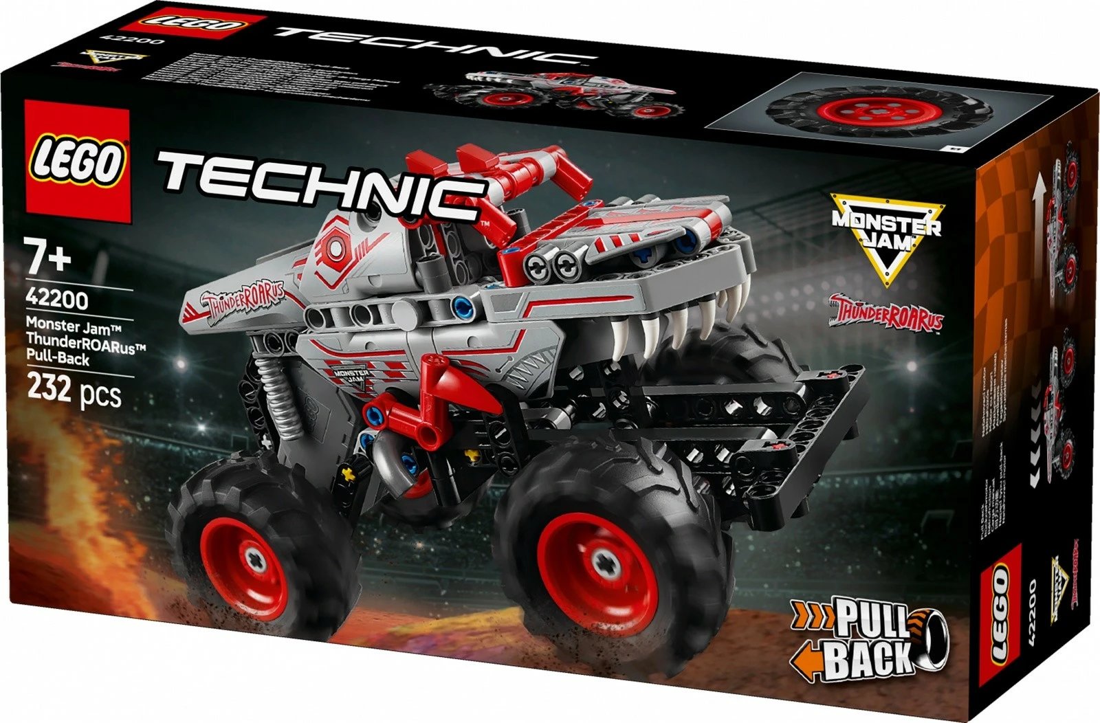 Set ndërtimi LEGO Technic Monster Jam ThunderROARus 42200, 232 pjesë, Pull-back