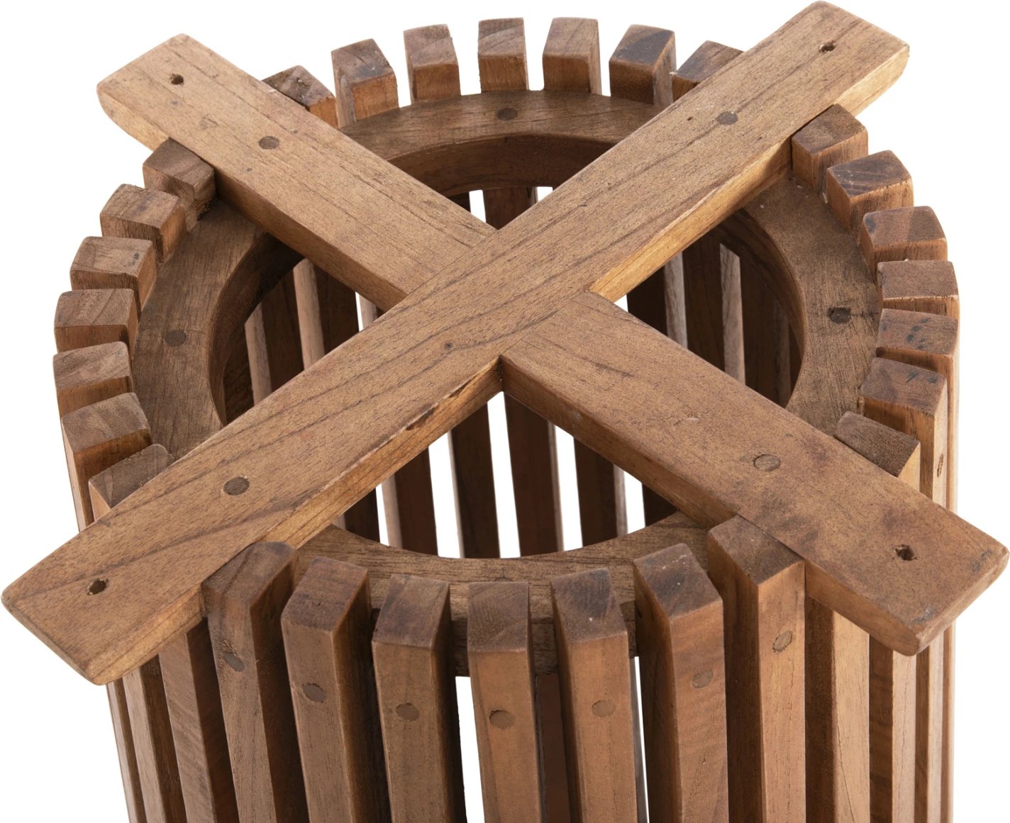 Baza e rrumbullakët për tavolinë FRANTZ FH9459.11 dru MINDI natyral Φ60x74Hcm