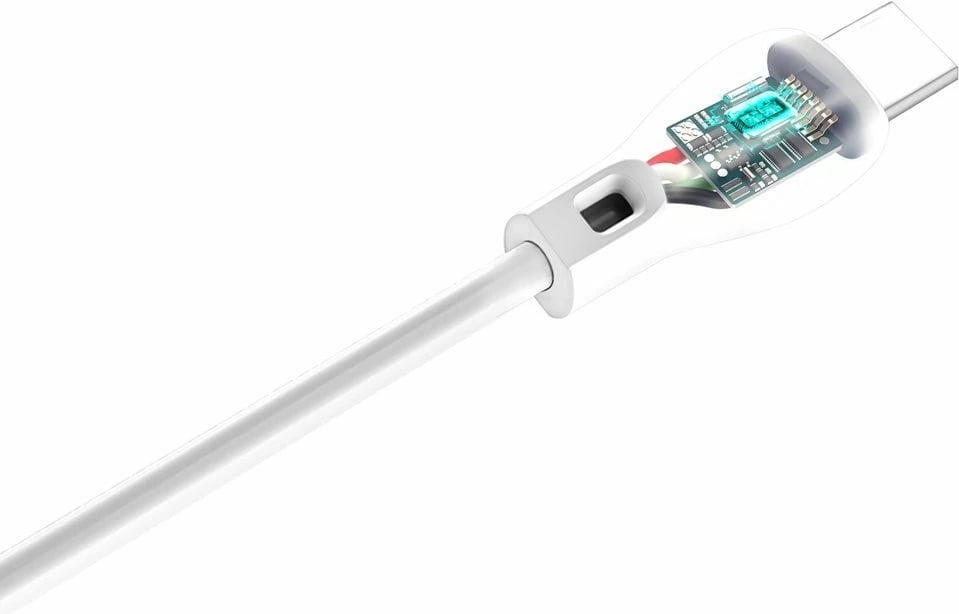 Kabllo Dudao L4T, USB në Type-C, 2m, 2.1A, e bardhë