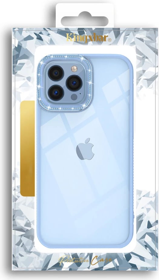 Mbështjellës Kingxbar Sparkle Series për iPhone 13 Pro, me kristale, Blu