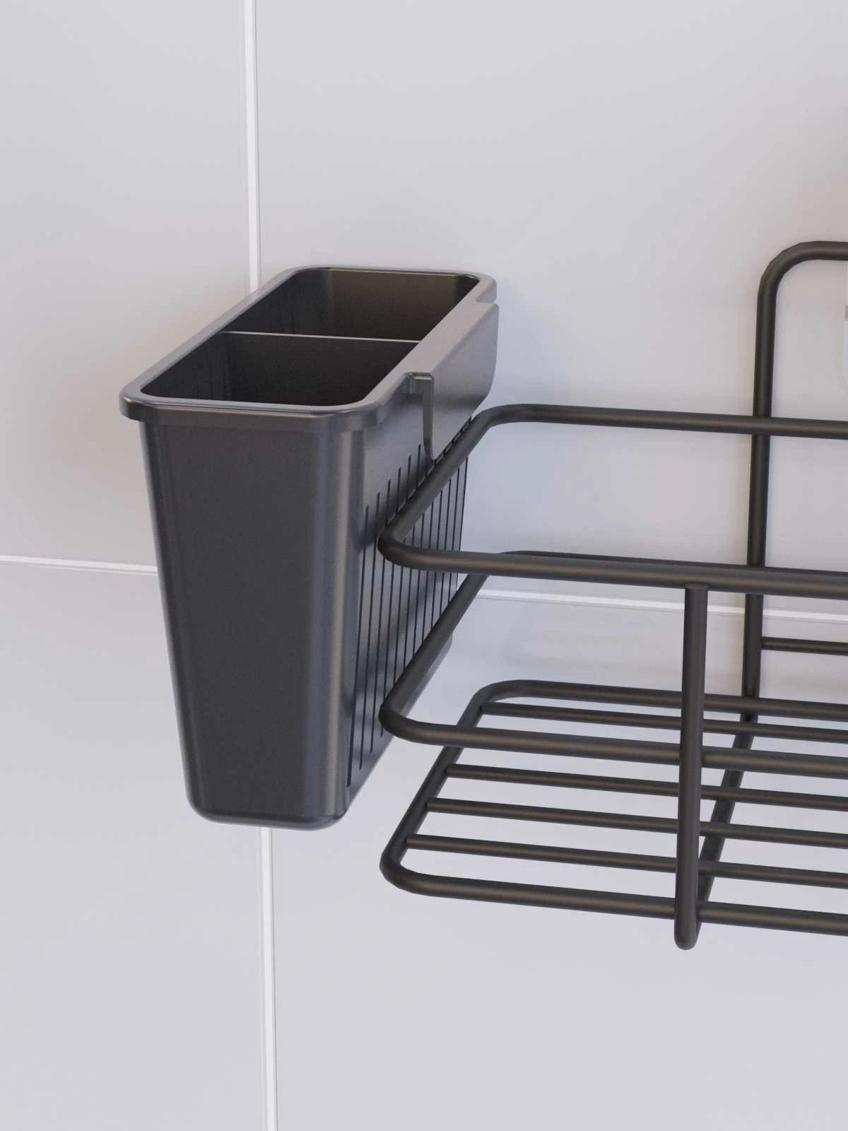 Organizues banjoje metalik, ngjyrë e zezë, Hermia SY302K, 9x36x12cm