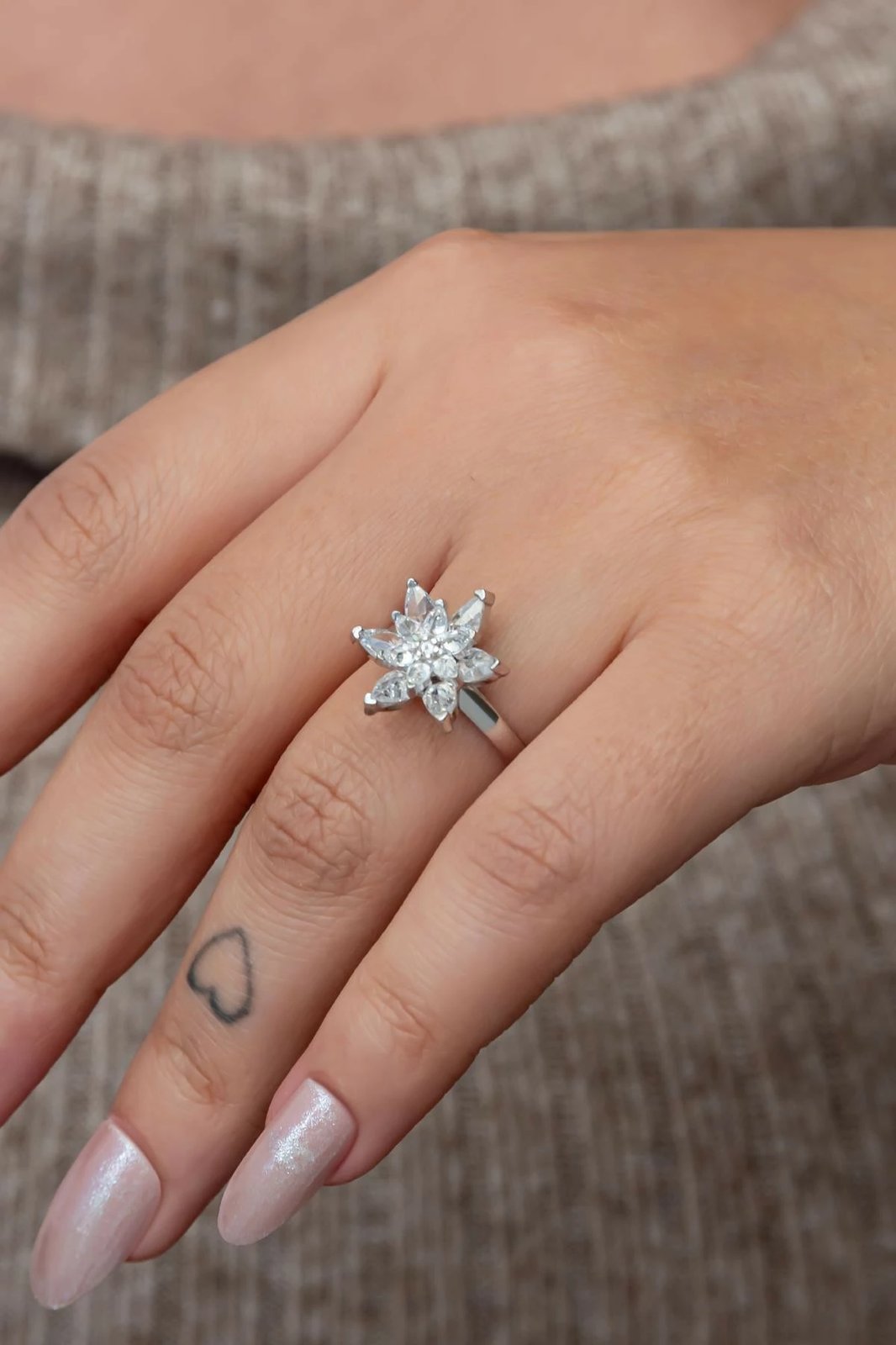 Unazë argjendi Jumeon, NRZ999413, e rregullueshme, gur zirkon