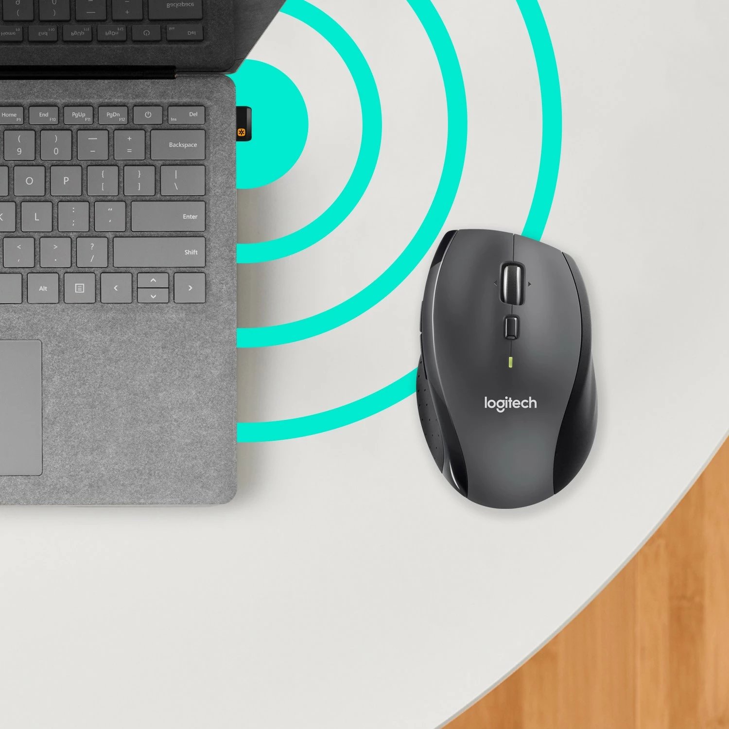Maus Logitech Marathon M705, Djathtas, Optik, RF Wireless, 1000 DPI, Qymyr