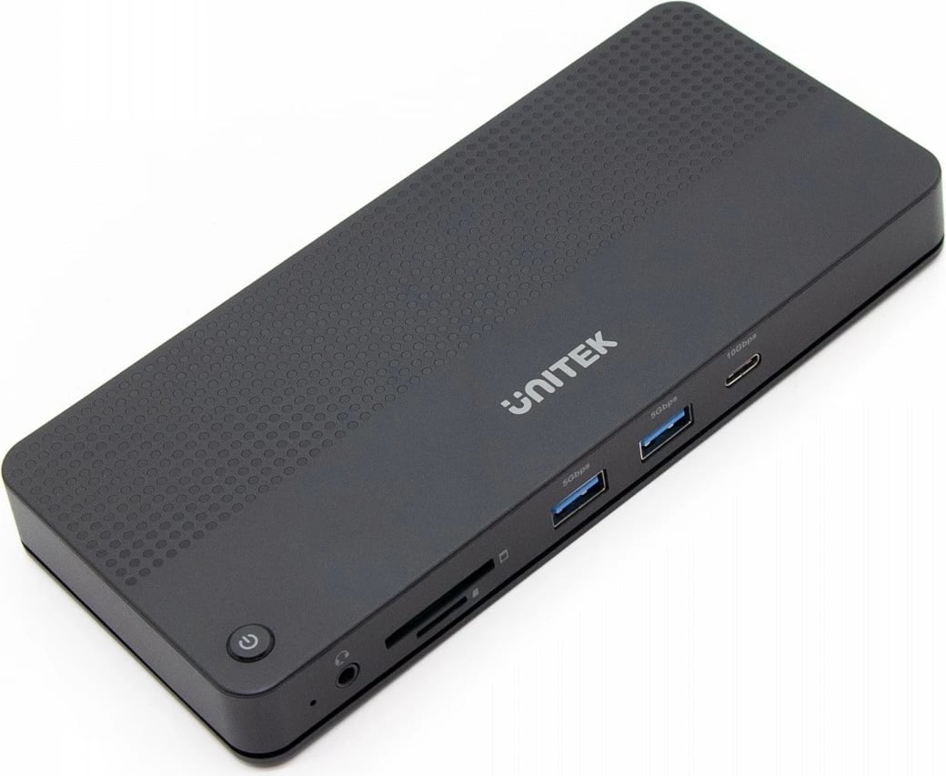 Stacion dokimi Unitek D1079A, 12 porte, HDMI 2.1, USB 4, PD 100W, e zezë