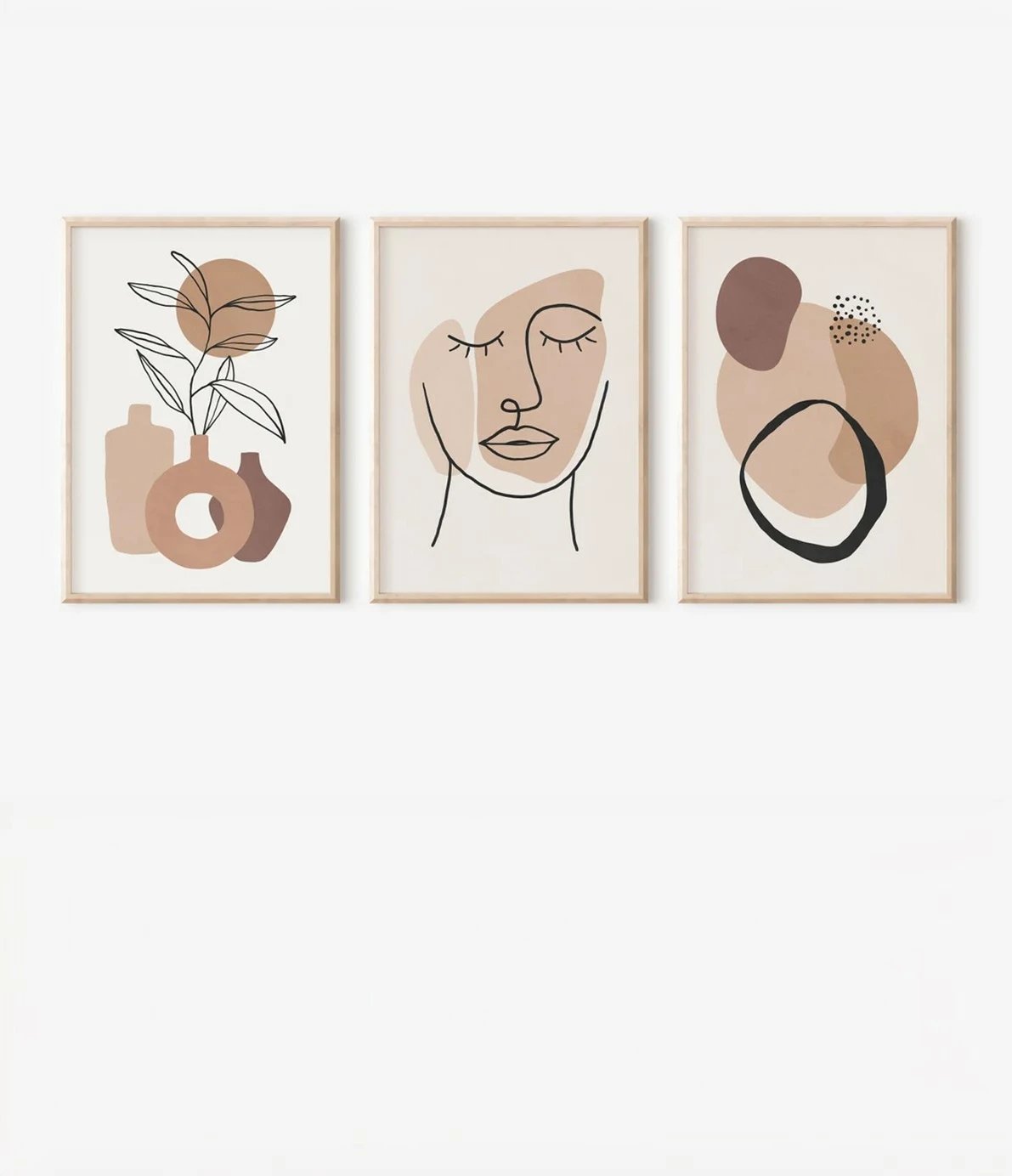 Piktura dekorative me kornizë, 3 copë, Wallity, 3Dartsohoset87