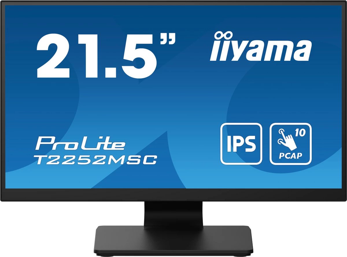 Monitor me prekje, iiyama ProLite T2252MSC-B2, 21.5", IPS, 10-pikësh PCAP, zi