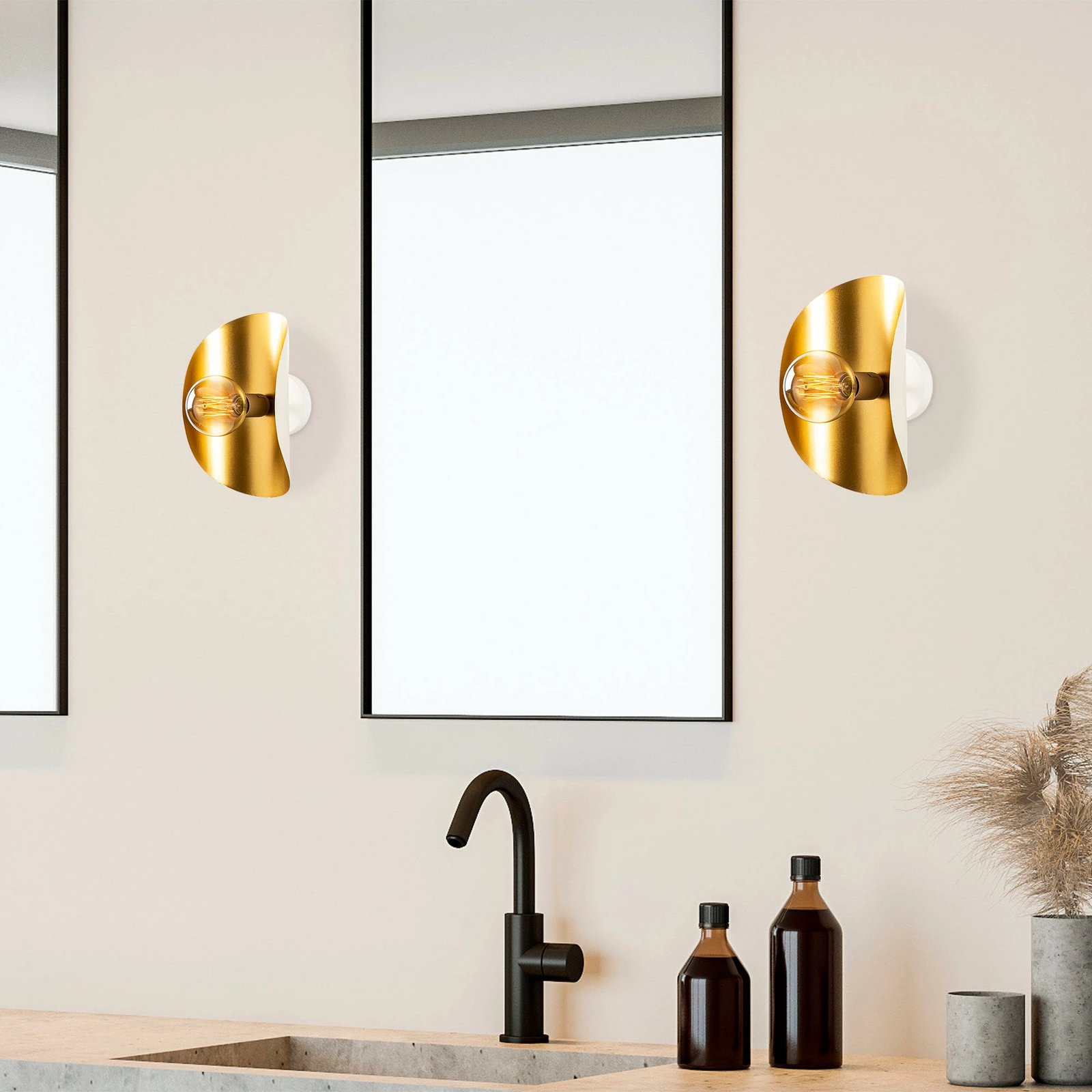 Llambë muri Opviq, Sivani - MR - 840, e bardhë dhe e artë