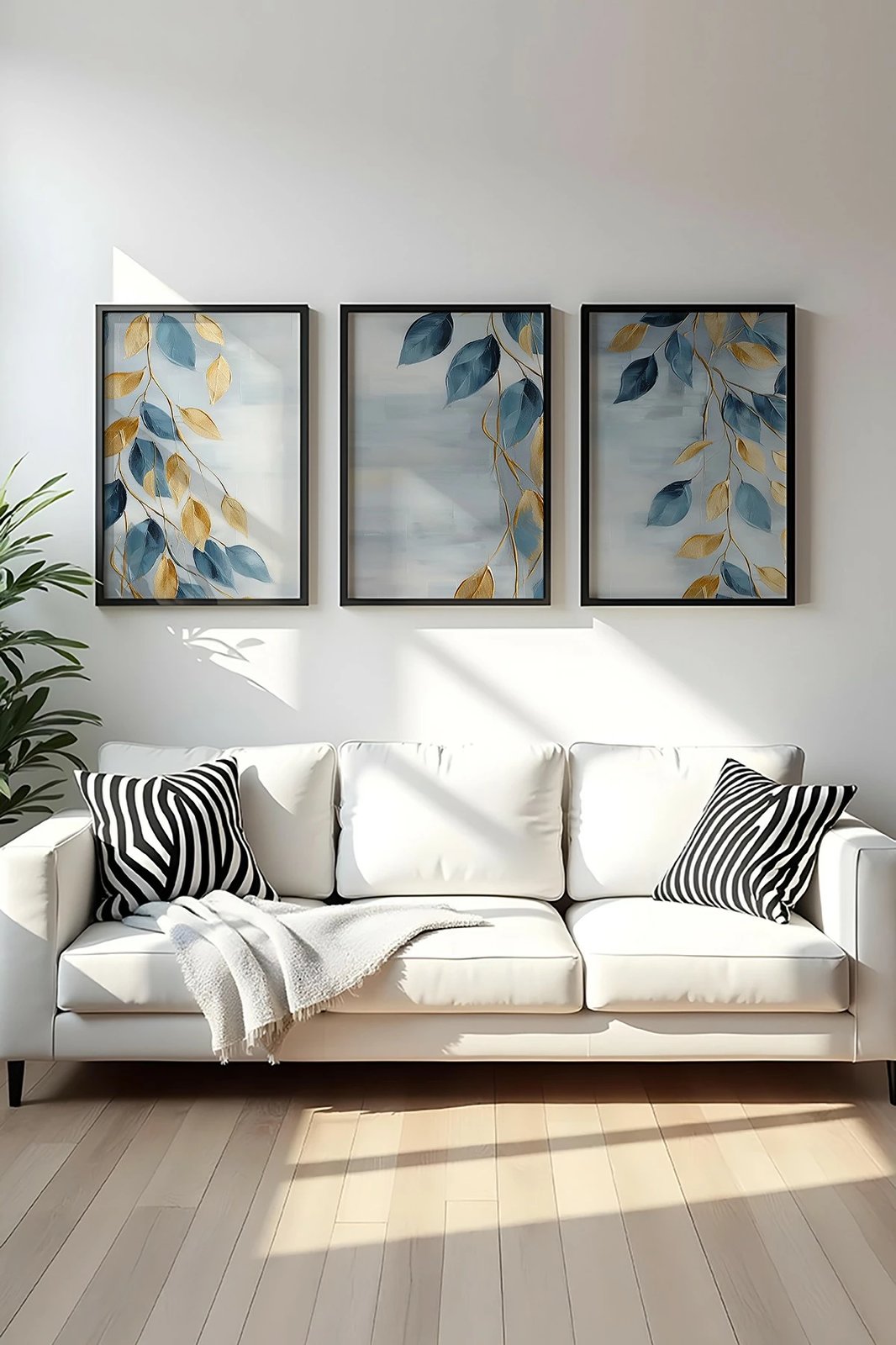 Pikturë dekorative me kornizë MDF (3 copë), Wallity, Huhu476S, 50x35