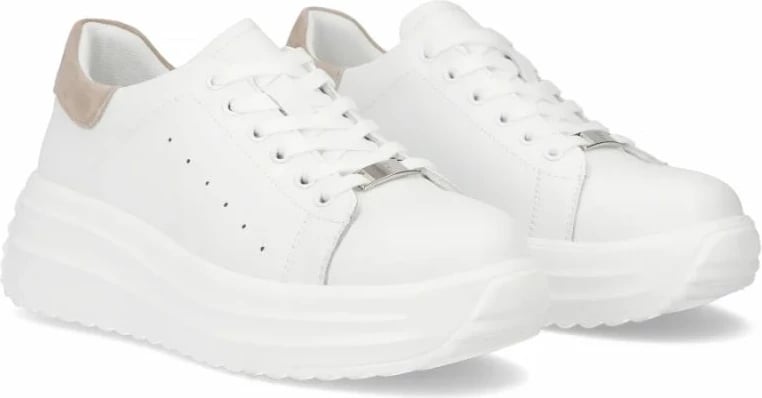 Këpucë platforme për femra Filippo, të bardha