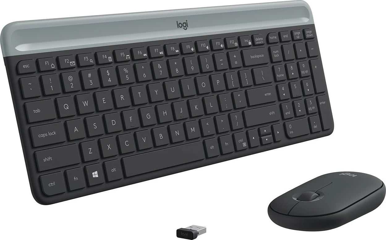 Set tastierë dhe maus wireless Logitech Slim, i zi Set tastierë dhe maus wireless Logitech Slim, i zi