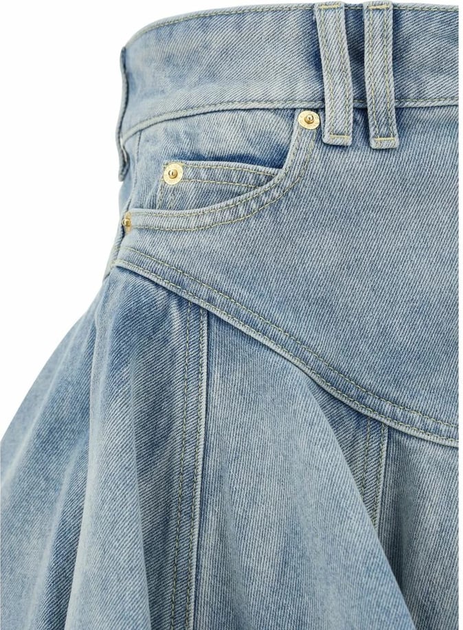 Mini fund xhins Balmain, e kaltër