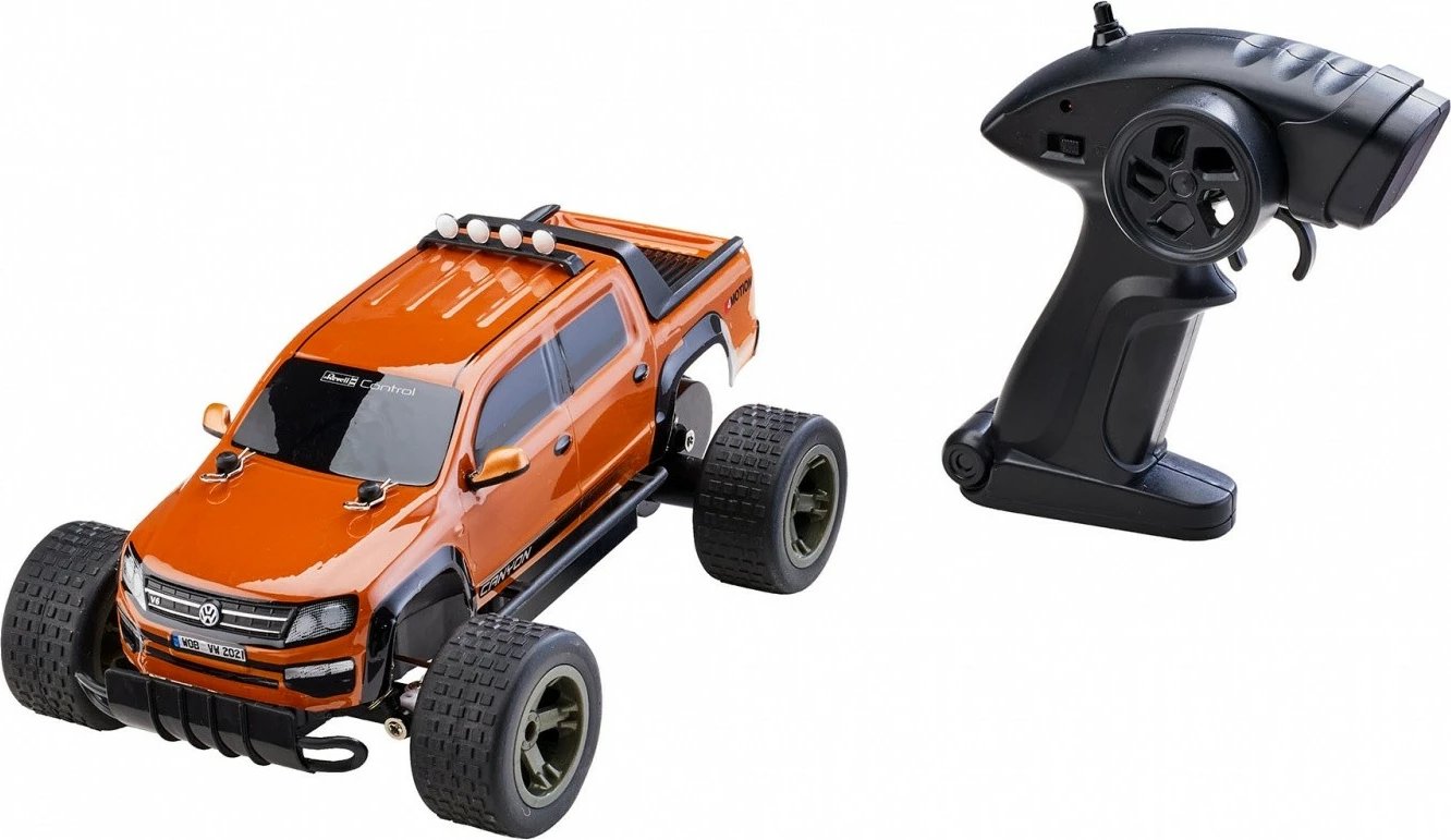 Veture me telekomandë Revell RC VW Amarok, 1:18, Portokalli e zezë
