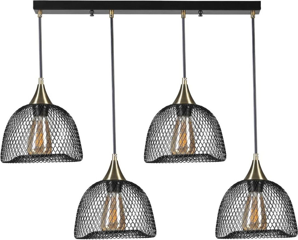 Llambë tavani Opviq, Nasa 4-sh, e zezë, varëse