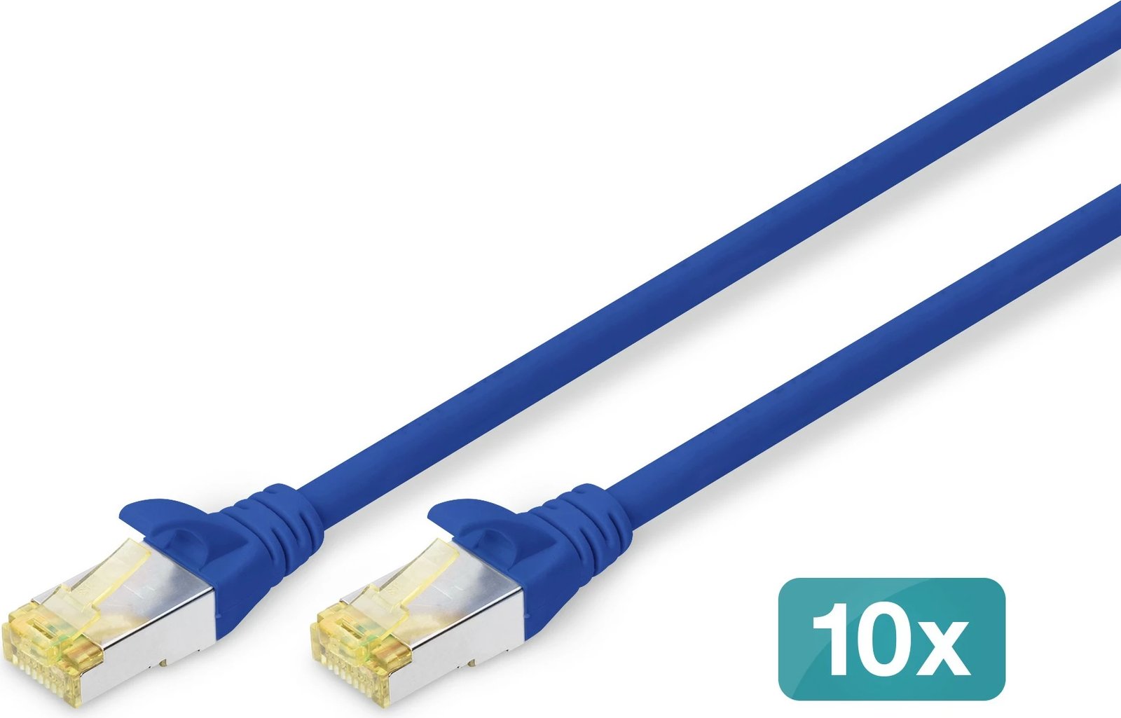 Kabllo rrjeti Digitus Cat6a S/FTP, 1m, set 10 copë, blu