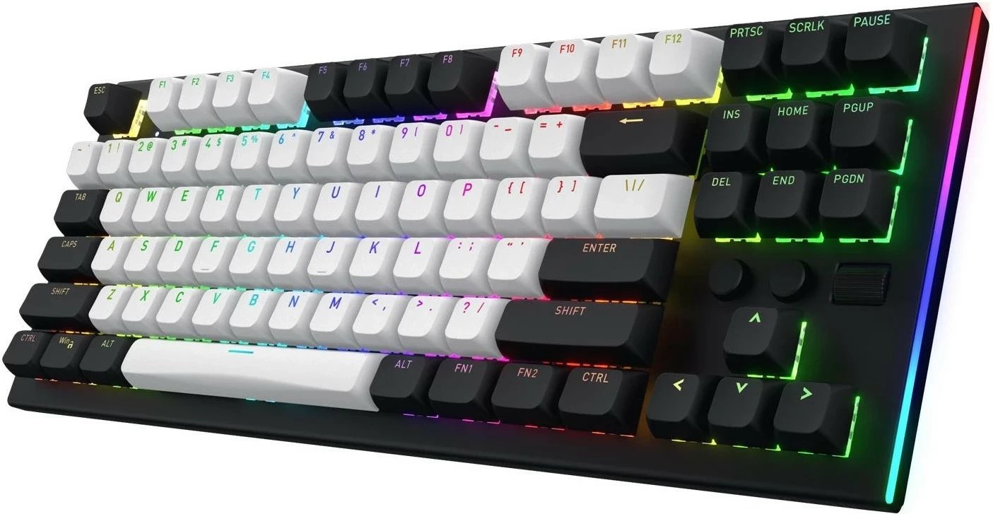 Tastierë mekanike Hator Gravity TKL HTK560, RGB, Hot-Swap, USB-C, e zezë-bardhë