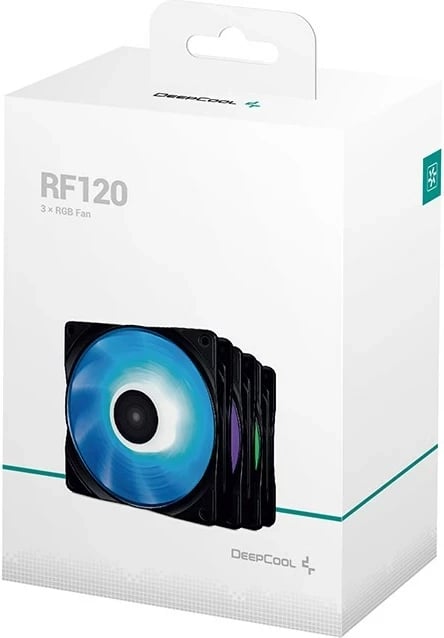 Ventilator kase DeepCool RF120-3in1, 12 cm, 3 copë, i zi, me ndriçim multi