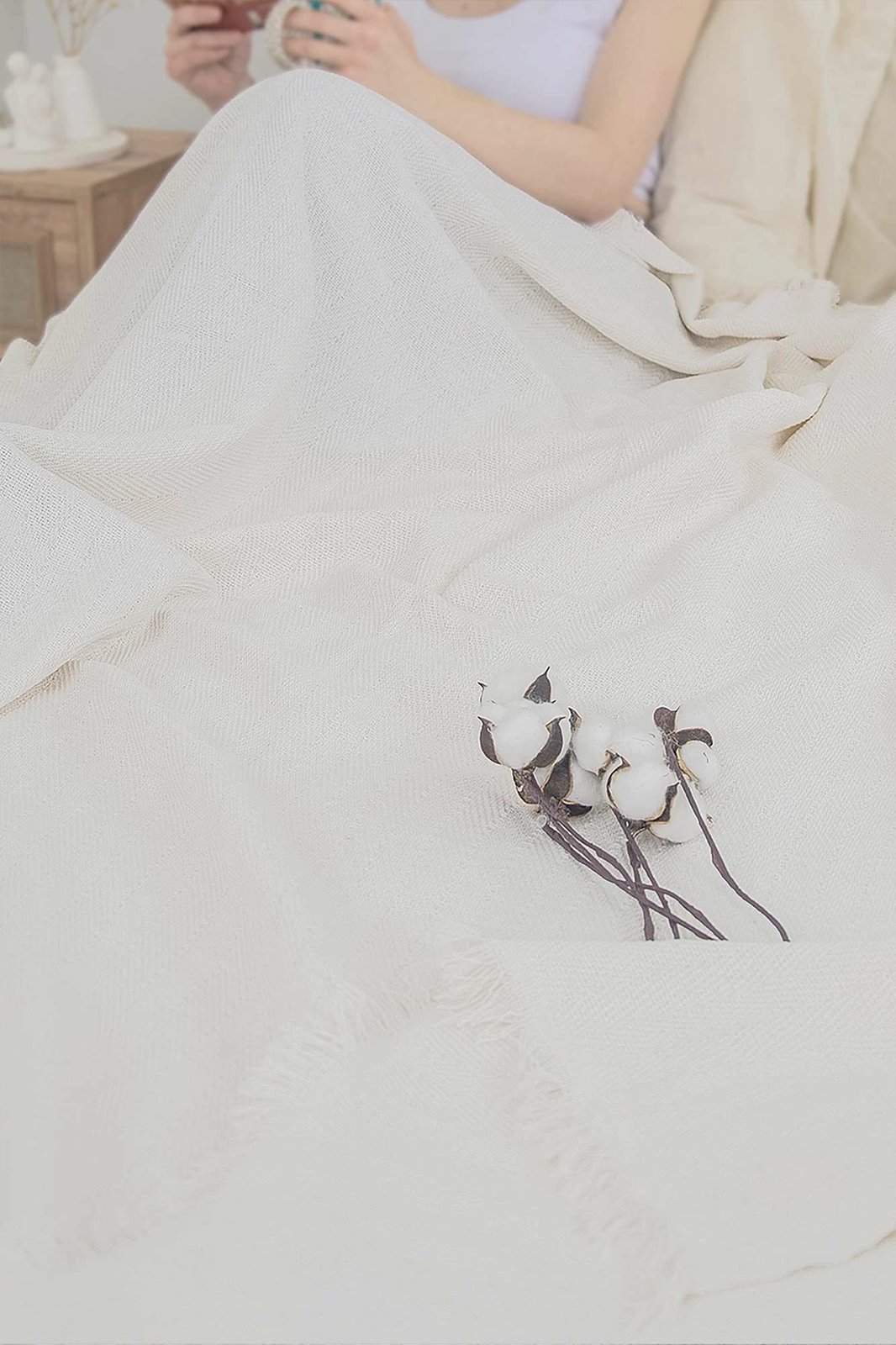 Batanije Double Pique Marla, ngjyrë krem, 220x240cm