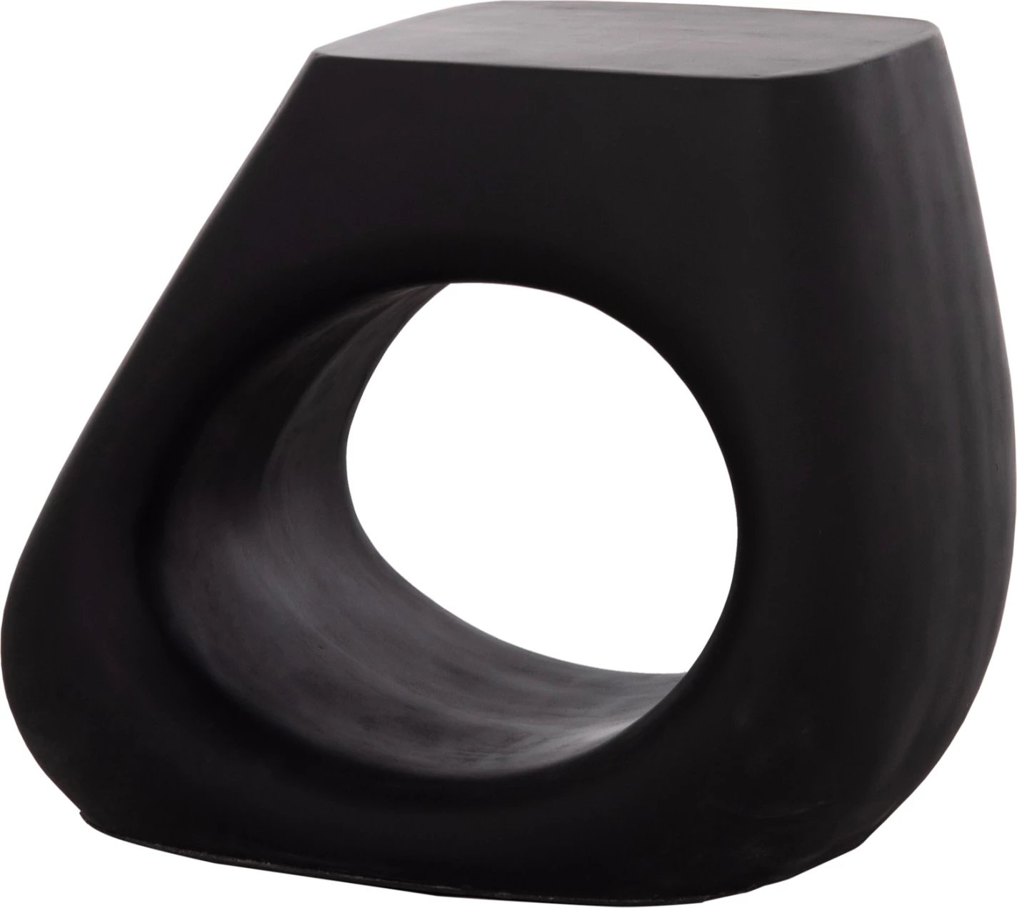 Karrige lounge LANS, fibër-cement, e zezë, 58x28x45.5cm