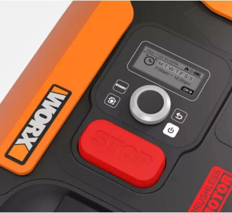 Kositëse robotike, Worx Landroid M700 Plus WR167E, deri 700 m², zezë/portokalli