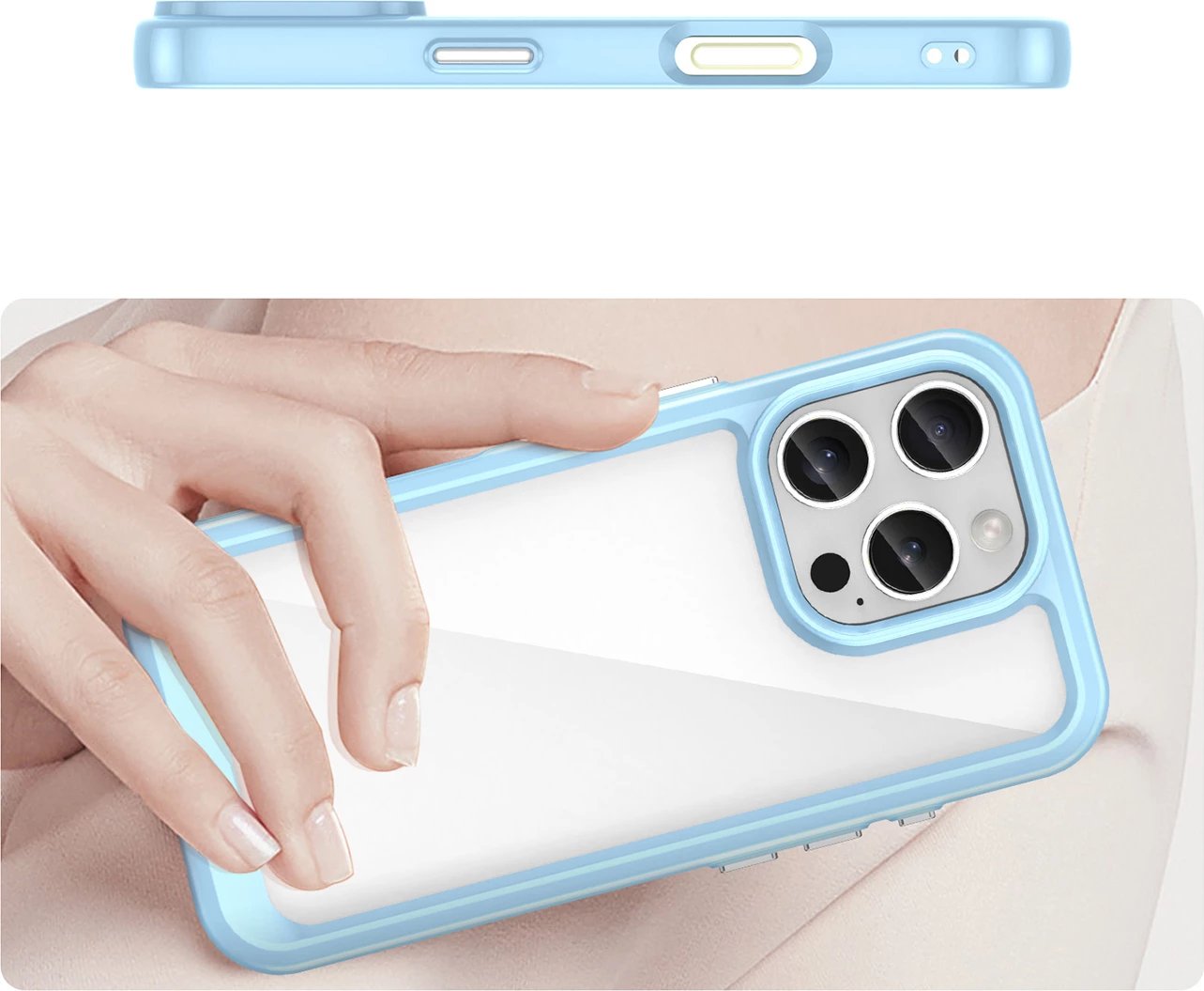 Mbështjellës Hurtel Outer Space Case për iPhone 16e, TPU & PC, Blu