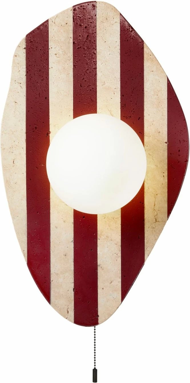 Llambë muri Opviq, Band, trup travertini, ngjyrë bezhë, e bardhë, e kuqe