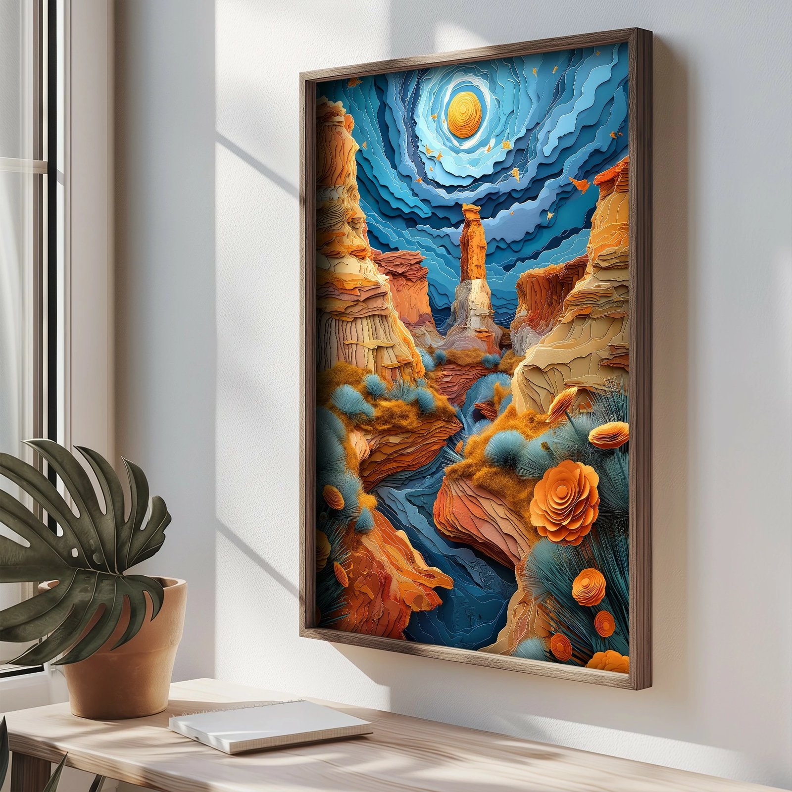 Pikturë dekorative me kornizë MDF, shumëngjyrëshe, Wallity, TUN009-XL, 50x70x3.5cm