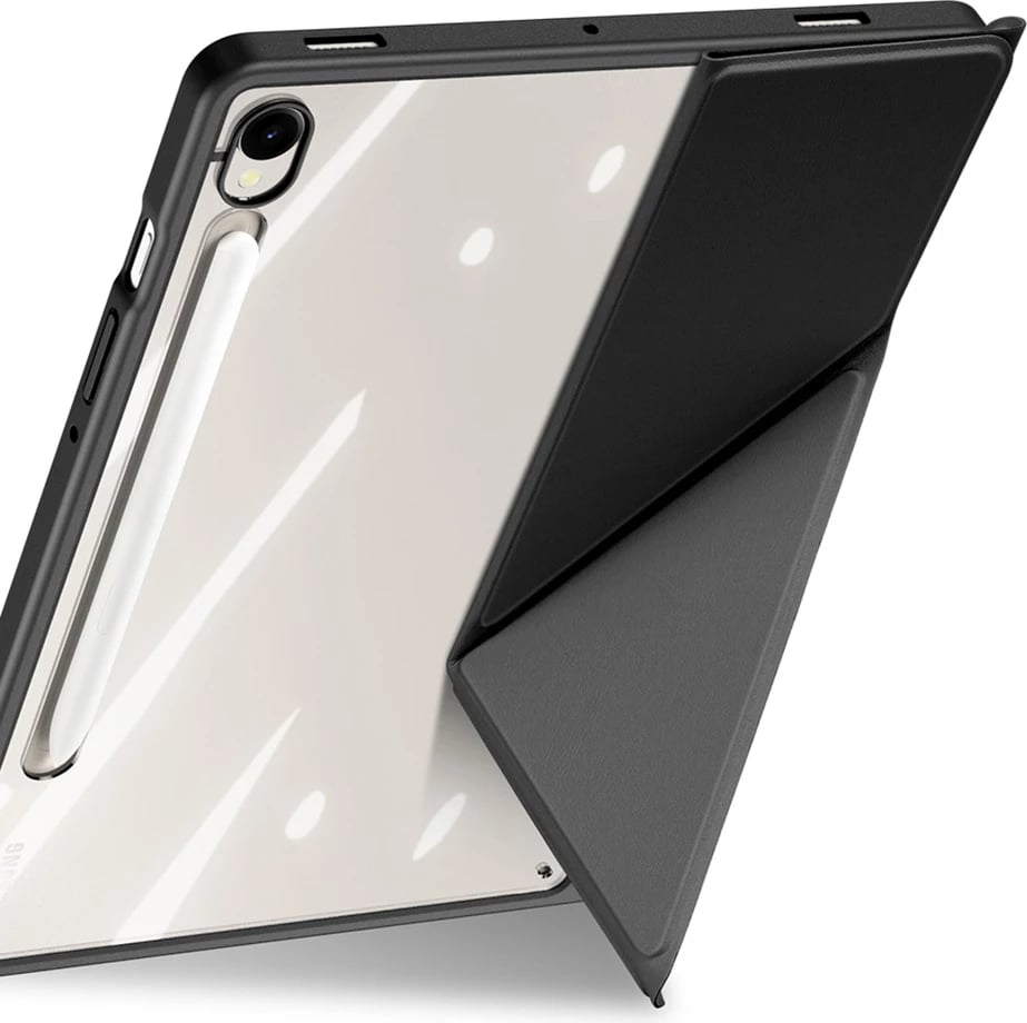 Mbështjellës tabletë Dux Ducis Magi për Samsung Galaxy Tab S10 FE/S9/S9 FE, me mbajtëse stylus, e zezë
