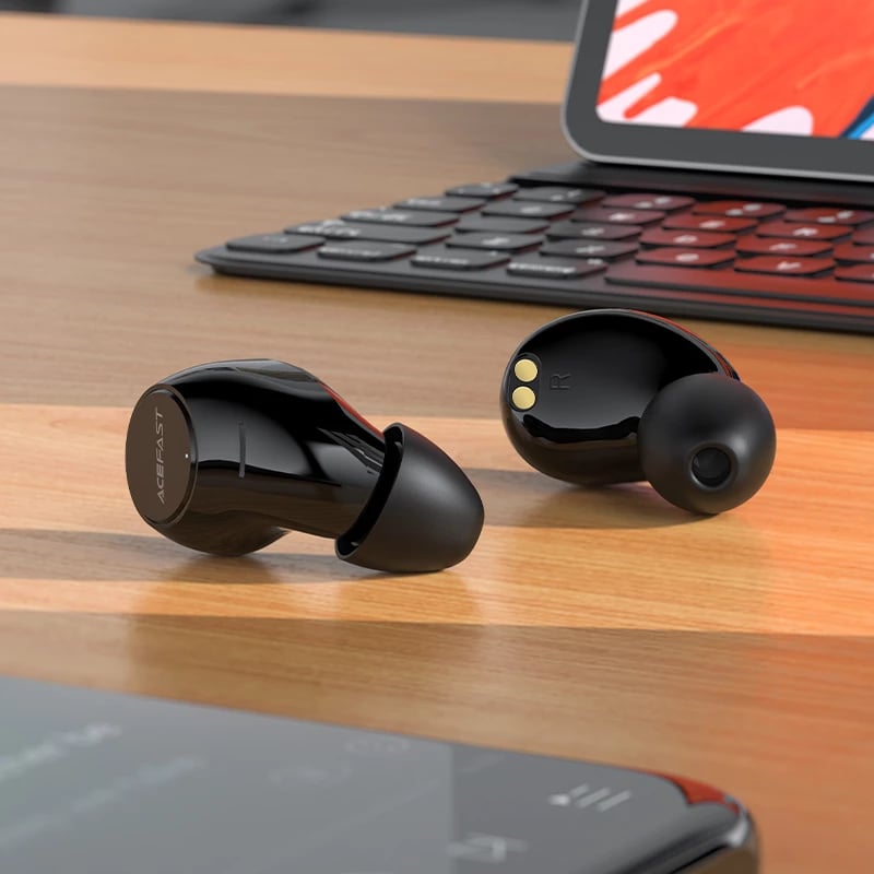 Kufje Acefast T7, wireless TWS, për gaming dhe muzikë, Bluetooth 5.2, IPX4, argjendtë