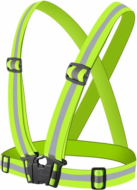 Parzmore reflektuese e rregullueshme Hurtel, madhësi universale, gjerësi rripi 40 mm, shtrirje ~15%, e verdhë