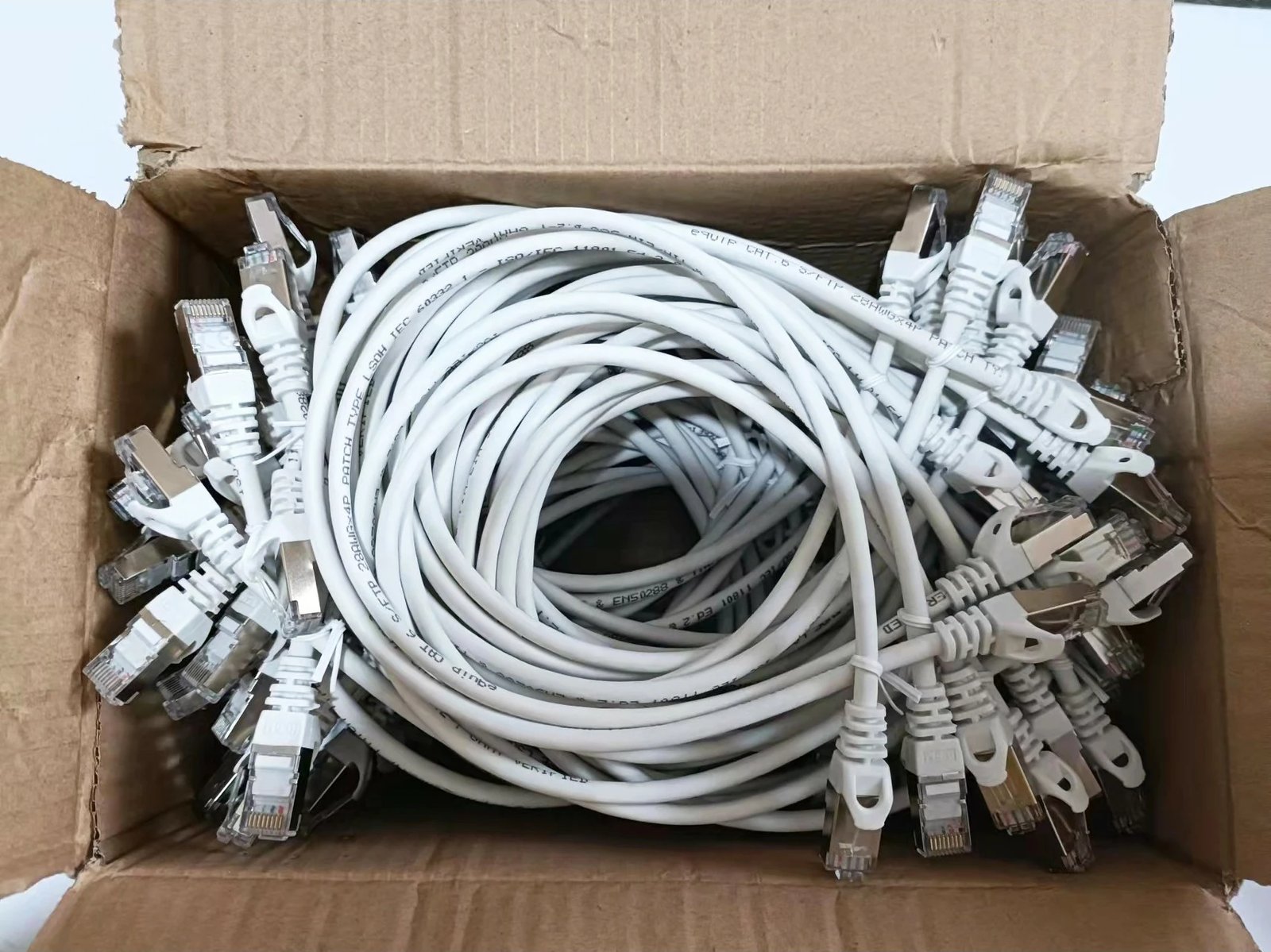 Kabllo rrjeti Cat6 Equip S/FTP 0.5m, 60 copë, e bardhë