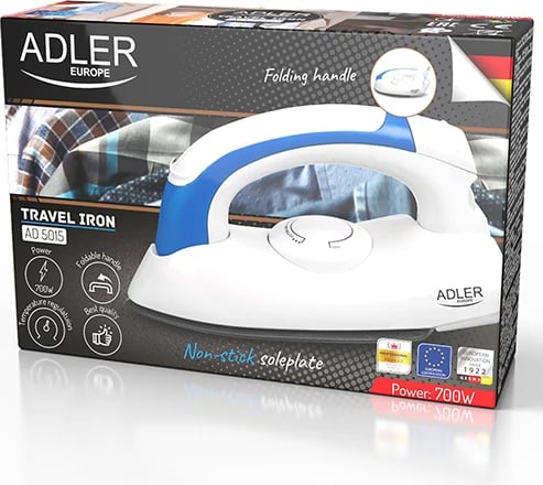 Hekur udhëtimi, Adler AD 5015, 700 W, dorezë palosëse, shollë jo-ngjitëse
