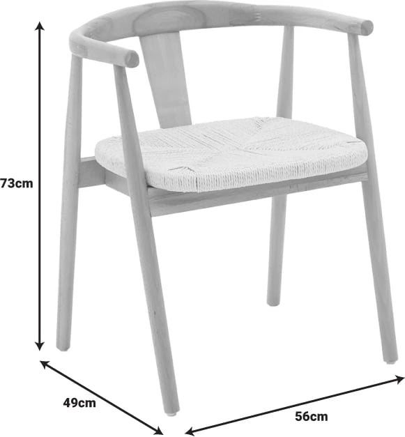 Karrige Gernine dru ahu dhe litar, ngjyrë natyrale, 56x49x73cm