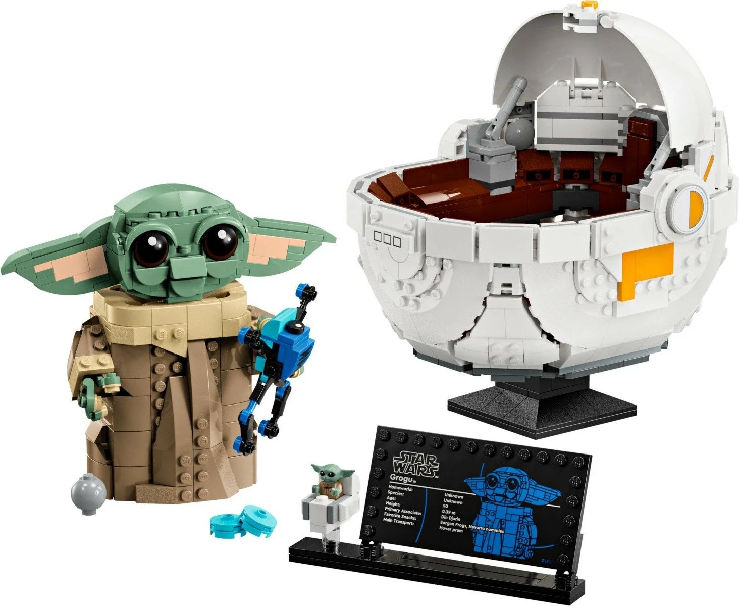 Set LEGO Star Wars Grogu në karrocë, 75403, 1048 pjesë, plastikë, ekstra i madh