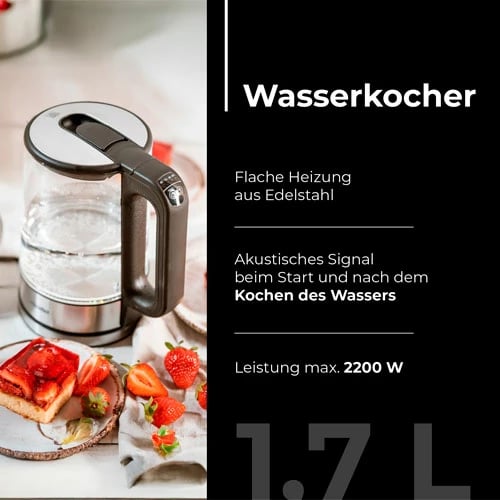 çajnik elektrik, Mesko, MS 1301, 1.7 L, xham, kontroll temperature 60-100°C, 2200W, i zi