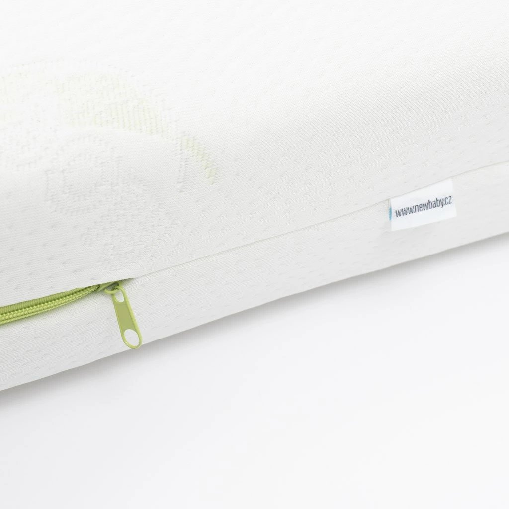 Dyshek krevati për bebe, New Baby, CLASSY, 120x60x11 cm, shtresa kokos + shkumë PU, mbulesë Aloe Vera, i bardhë