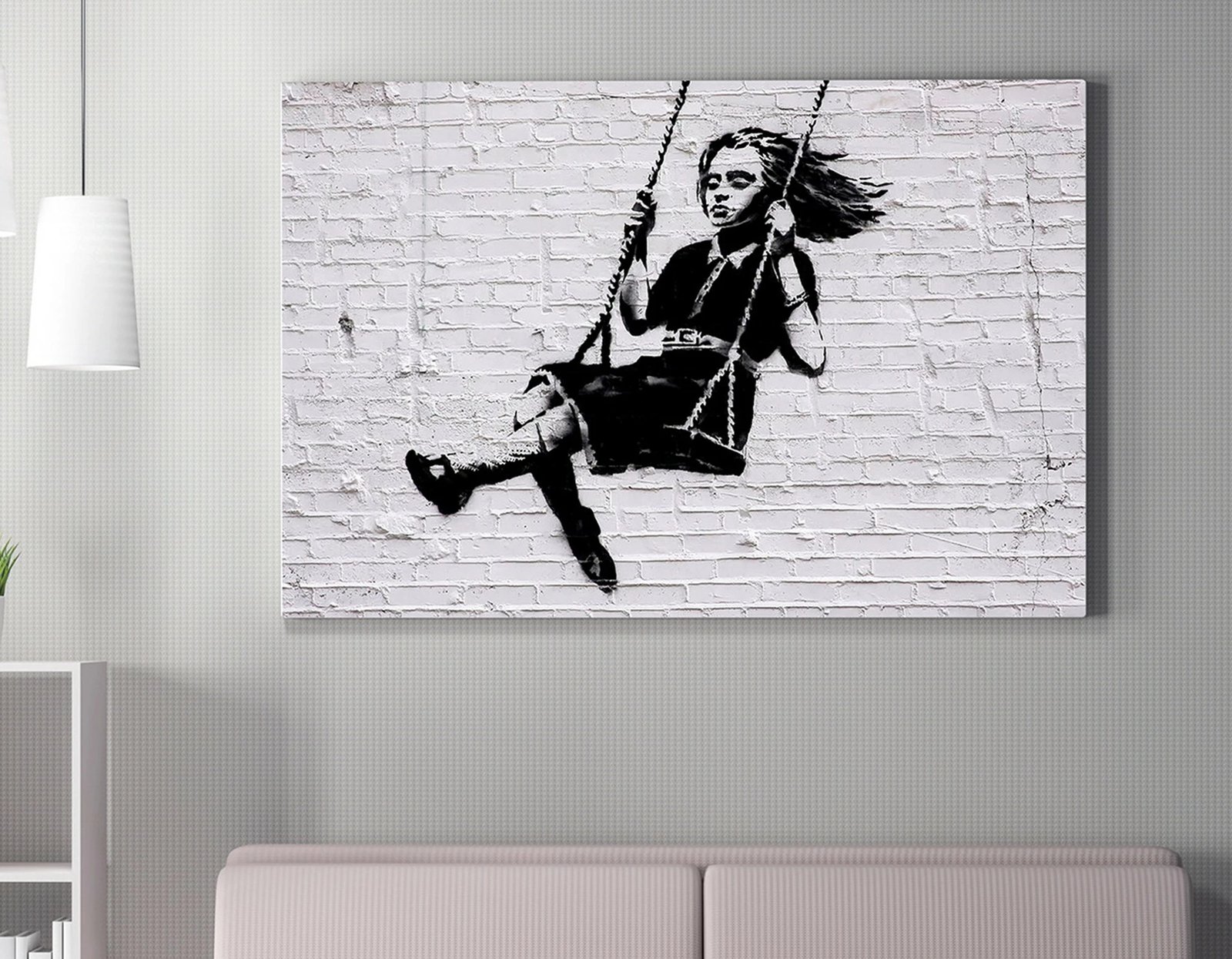 Pikturë dekorative në kanavacë, Banksy, shumëngjyrëshe, WY07, 50x70cm